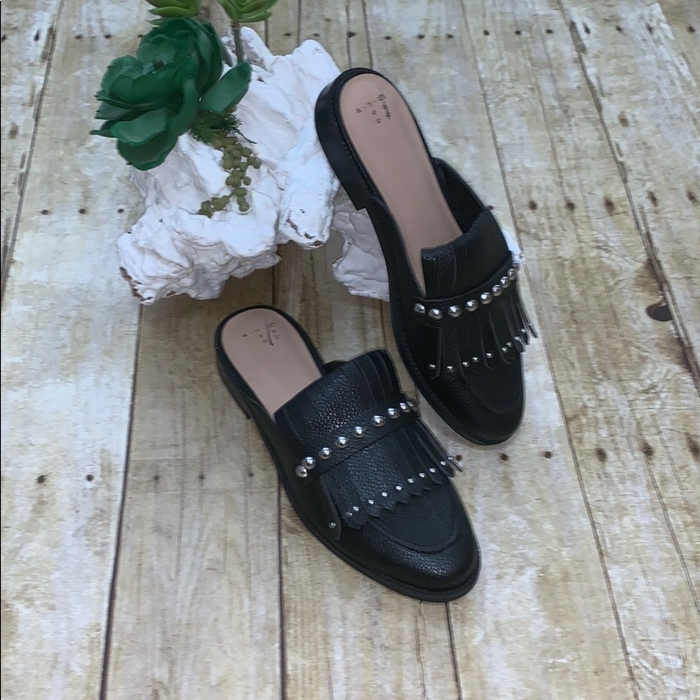 A New Day Black Studded Mules